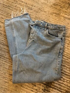 Topshop Light Blue Straight Leg Jeans